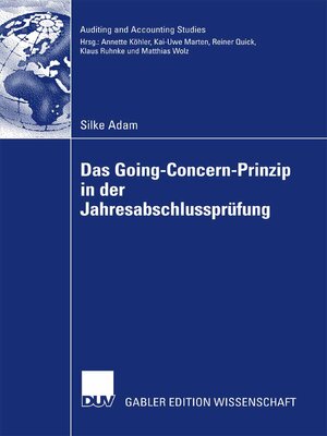 cover image of Das Going Concern Prinzip in der Jahresabschlussprüfung
